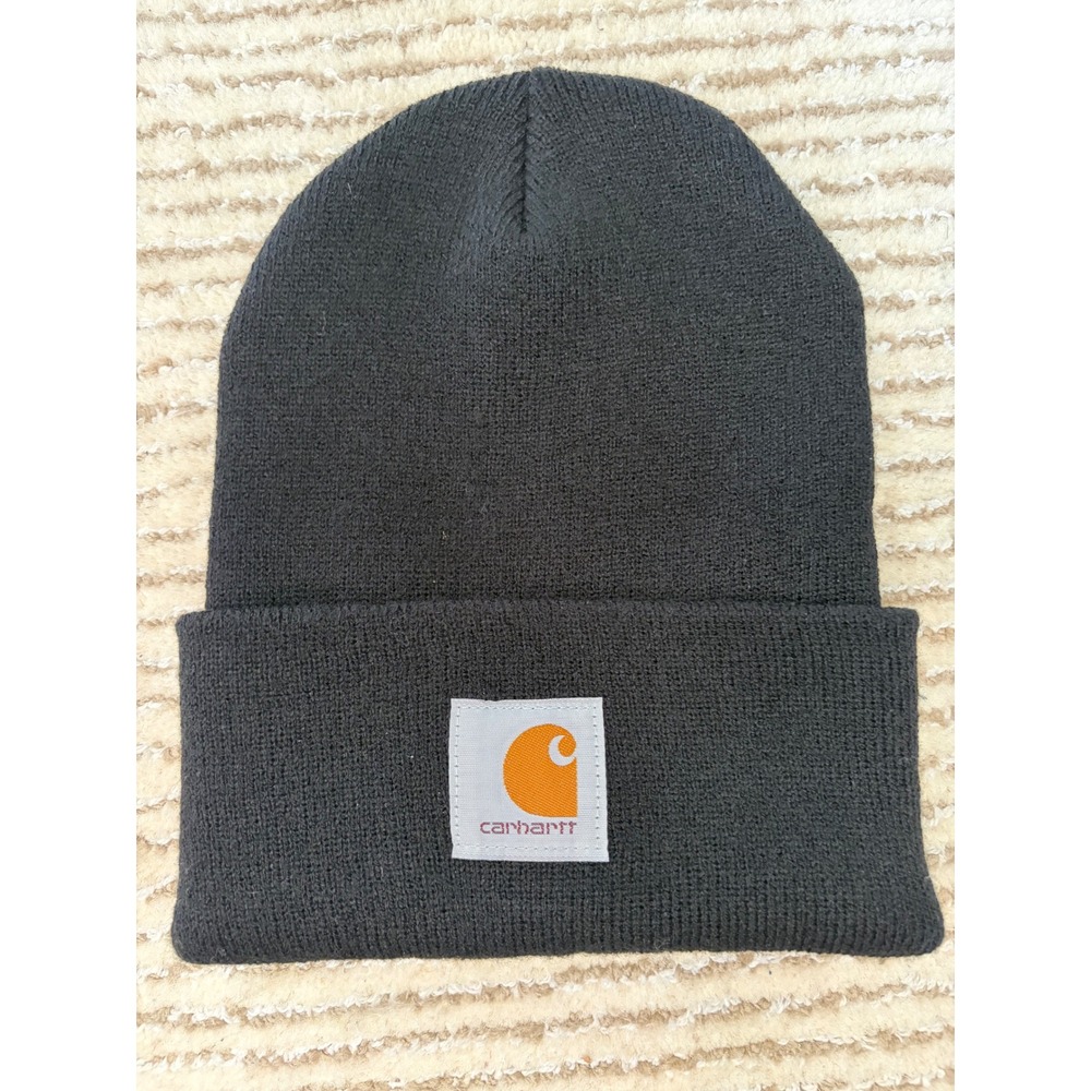 Carhartt Winter Watch Hat Beanie Cuffed Knit Cap Black Mens OS Streetwear